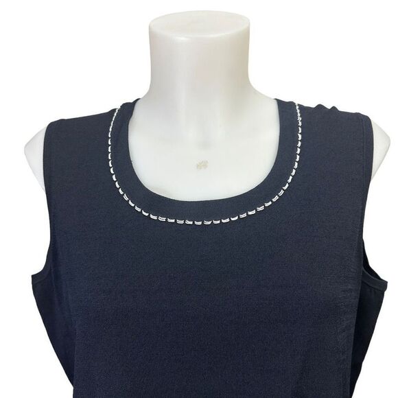 Elana by Tanner 2-Piece Cardigan & Tank‎ Navy Knit Set size 1 / Large NEW - Picture 5 of 12